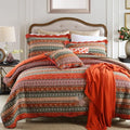 Quilted pure cotton bed cover set with matching pillowcases for 1.5-1.8m beds