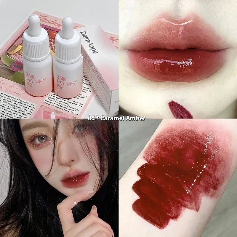 Mirror Lip Lacquer lip gloss tube in shades 01, 02, 04, and 06, 3.5g net content
