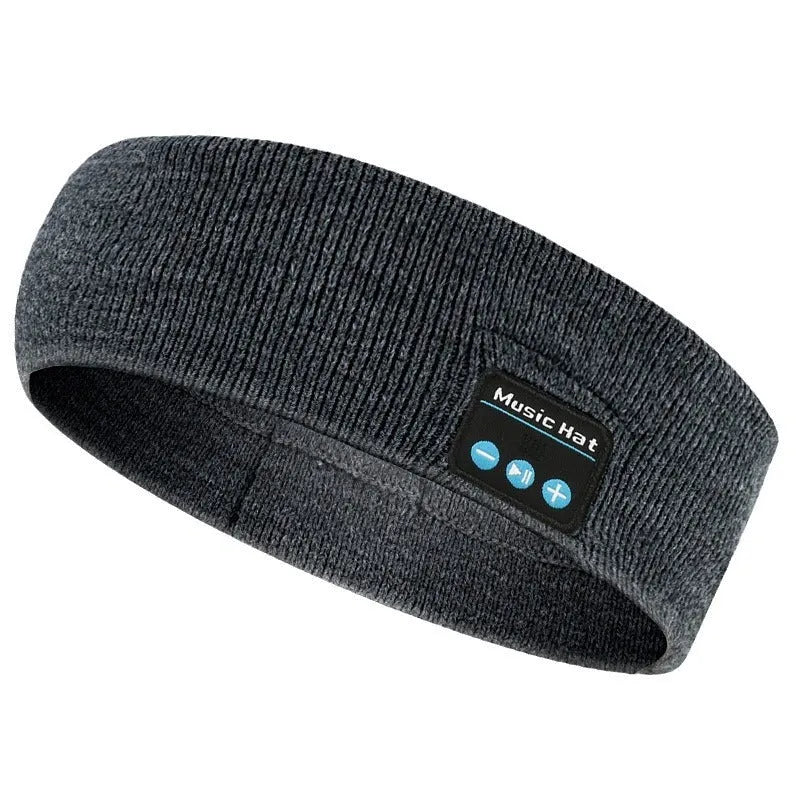 Bluetooth sports headband with built-in wireless earphones and removable washable liner in three colour options
