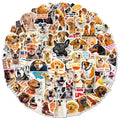 100 sheets of realistic dog facial expression stickers with Nordic style designs and waterproof adhesive backing