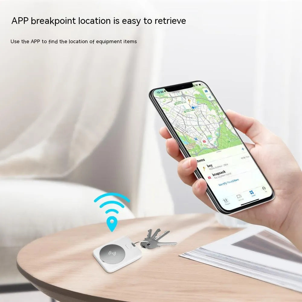White ABS plastic pet tracking device for Apple iOS with portable design