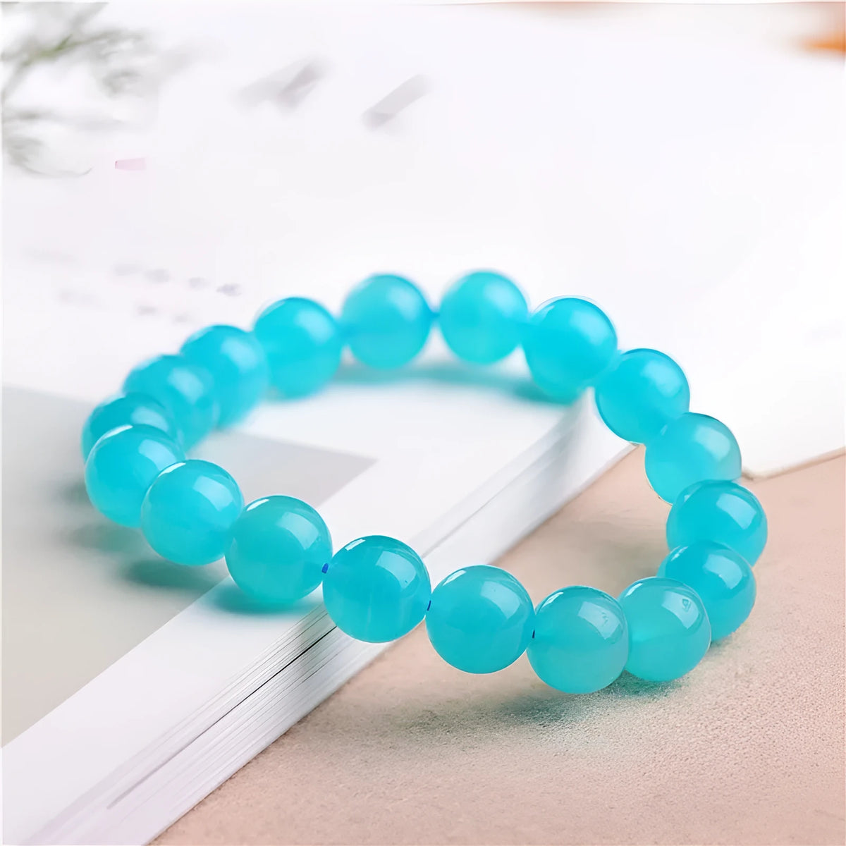 7A grade Amazonite natural stone scattered beads in polished finish showing blue-green ice colour tones.