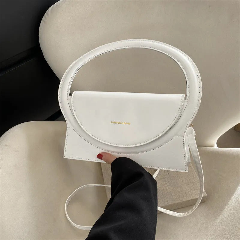 Horizontal square PU leather shoulder messenger bag with internal mobile phone pocket in colour options