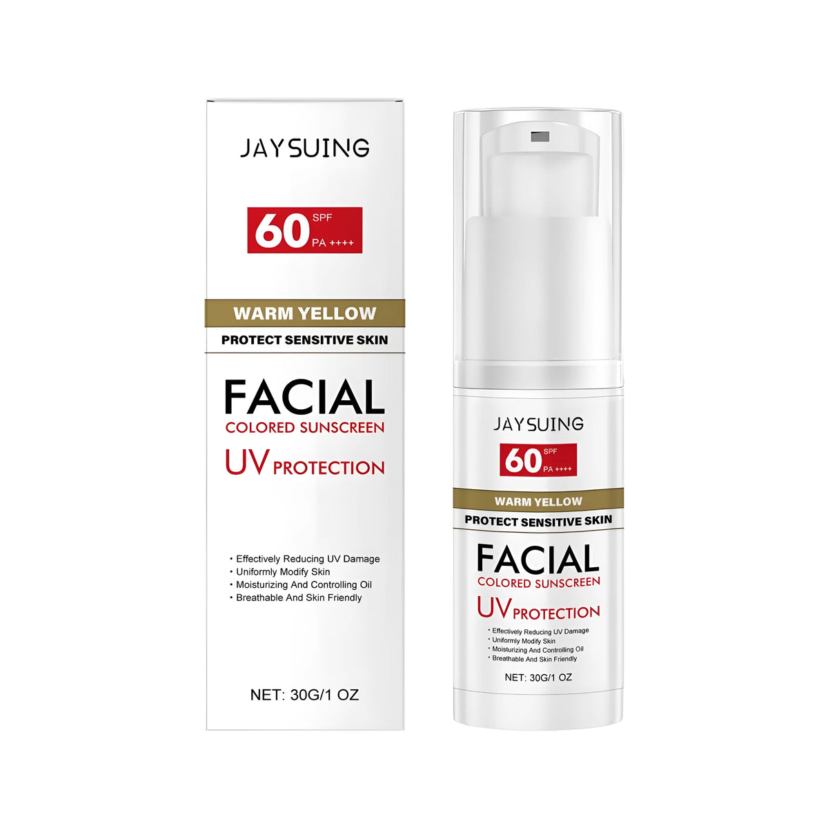 30g tube of lightweight facial sunscreen with SPF 50+ protection