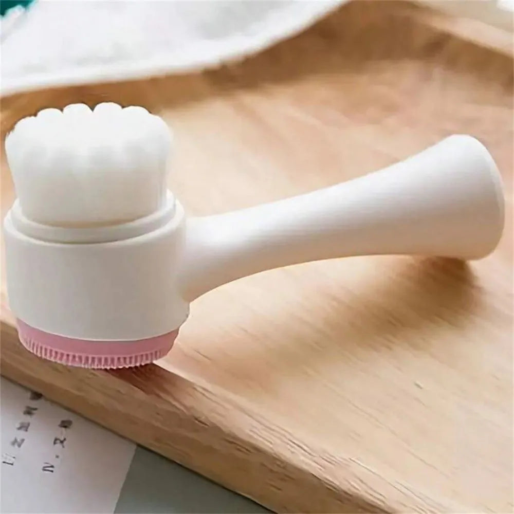 Blue and pink pet paw brushes with nylon bristles for cleaning dog and cat paws.