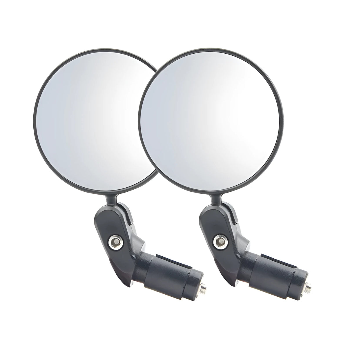 Black ABS convex rearview mirror showing 7cm reflector and 14cm length.