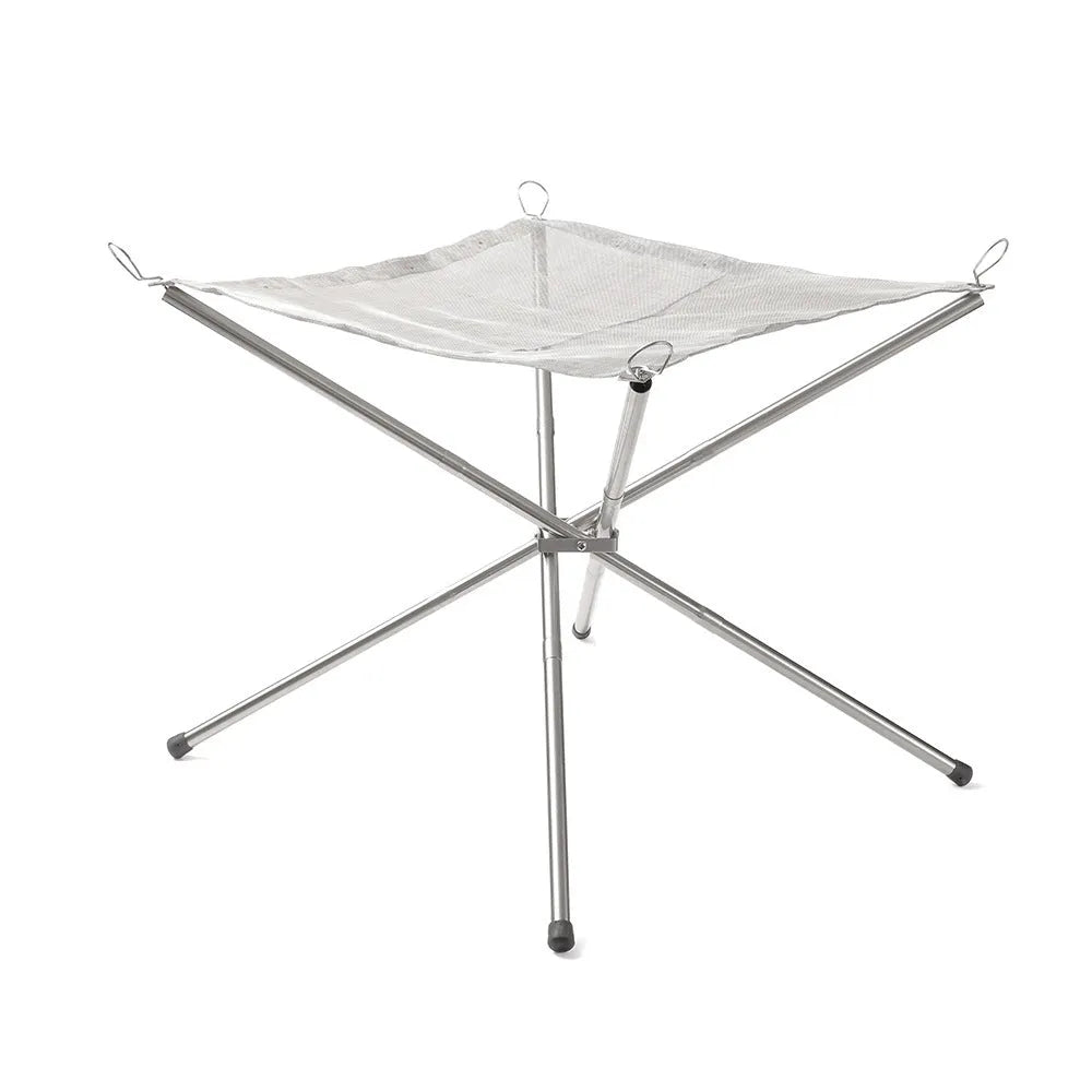 Stainless steel barbecue grill net in silver finish showing cooking surface and construction