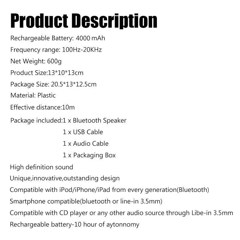 Skull-shaped portable wireless Bluetooth speaker in one of six colours with a 10-hour battery.