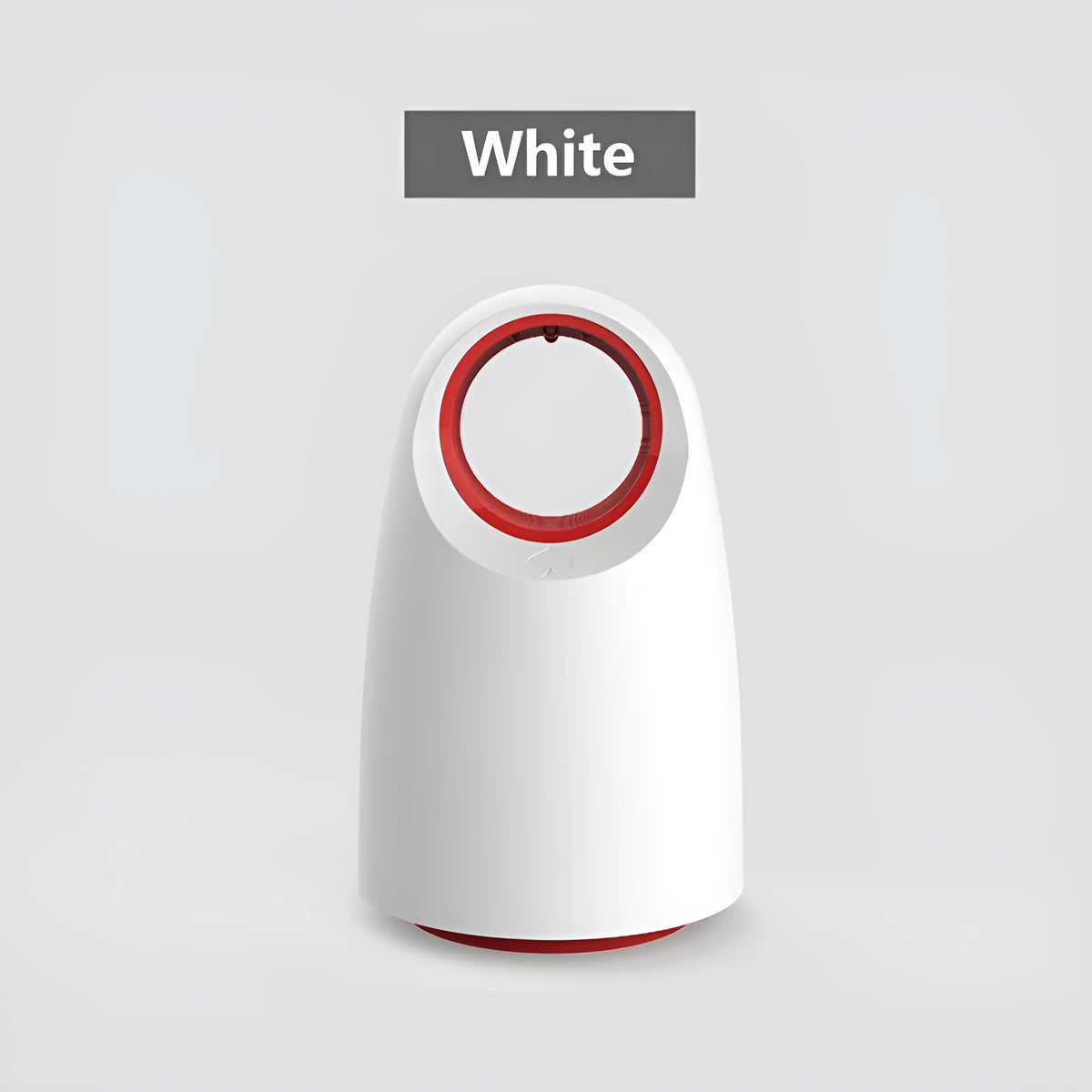 A compact white or black ABS plastic mosquito killer lamp with a UV light and USB cable.
