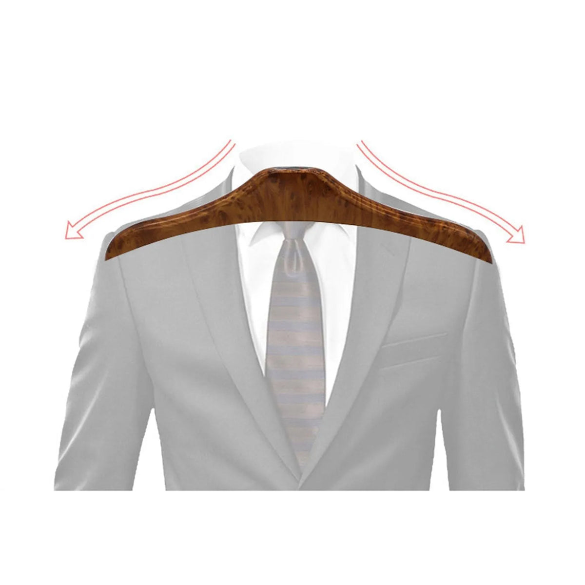 Wood yellow stainless steel car clothes hanger mounted on a car seat