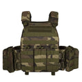 Men's polyester tactical vest in camouflage pattern for outdoor training and shooting sports