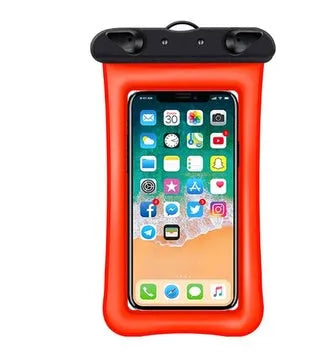 Double airbag waterproof phone pouch with 45cm rope lanyard in various colour options