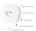 Smart socket plug with voice control, 3520W rating, 70x70x72mm size