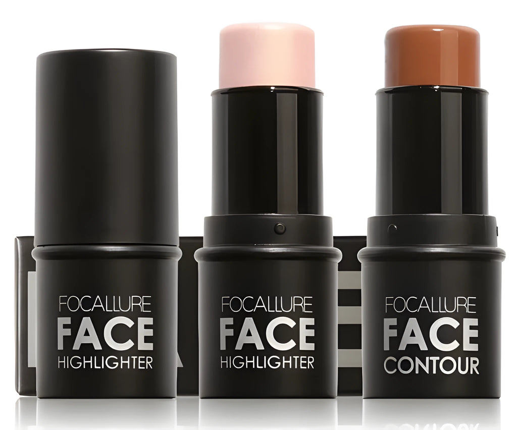 Face Contour Highlighter makeup product with four colour options A, B, C, D