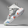 Men's camouflage pattern vulcanised sneakers with mesh upper and rubber sole for running