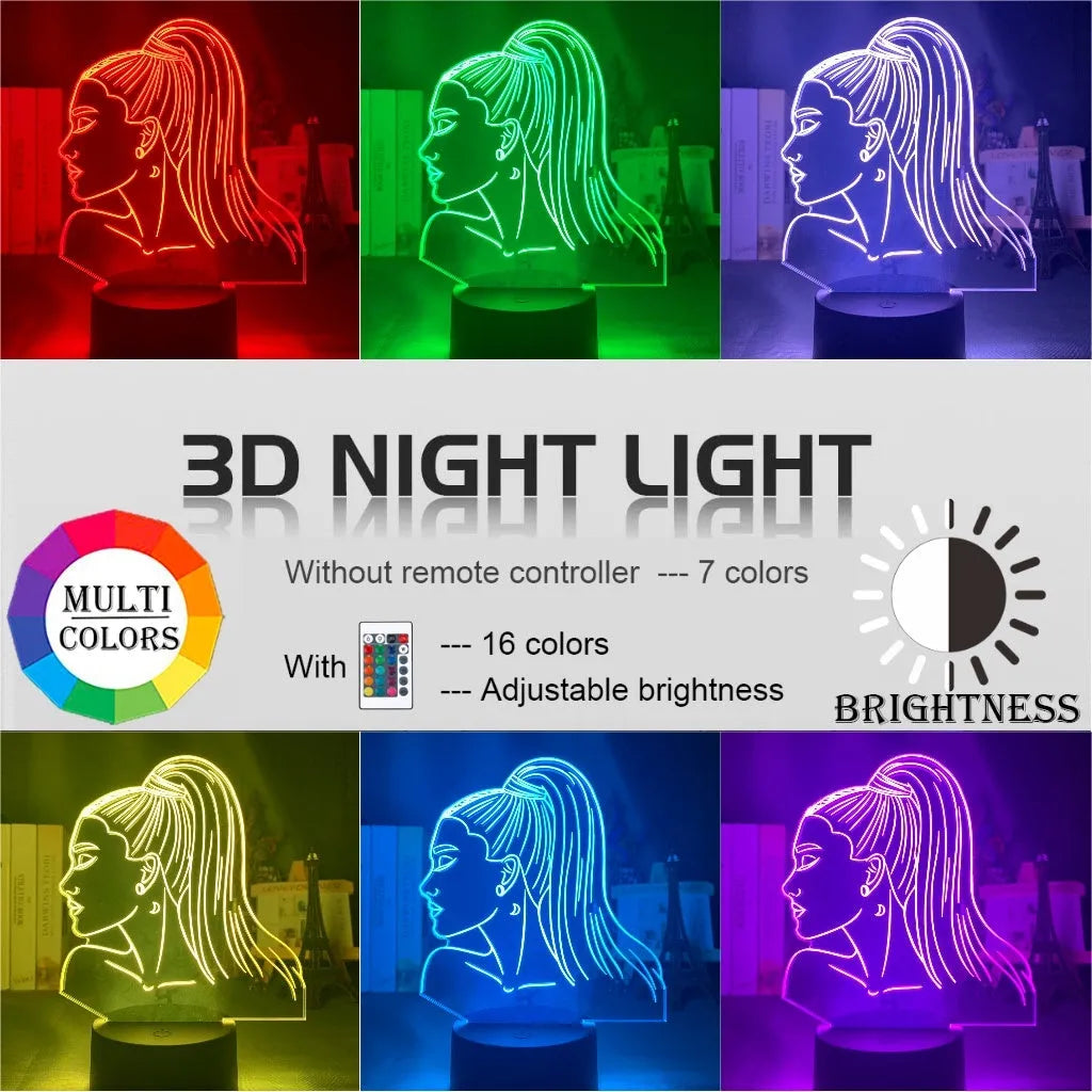Acrylic 3D night light with European styling and LED illumination