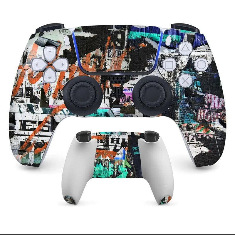 PS5 controller protective sticker set in PVC material with micro-frosted finish