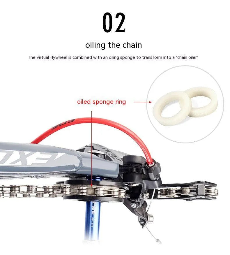 Aluminium bicycle chain holder and tensioner tool for washing, shown in hand.