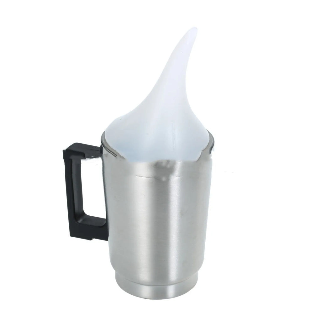 Stainless steel automobile headlamp polishing cups with elbow cover and power adapters.
