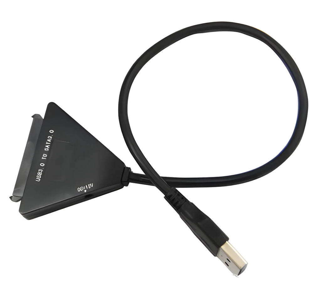 Black USB3.0 to SATA 7+15 pin external cable for hard drive conversion