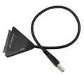 Black USB3.0 to SATA 7+15 pin external cable for hard drive conversion