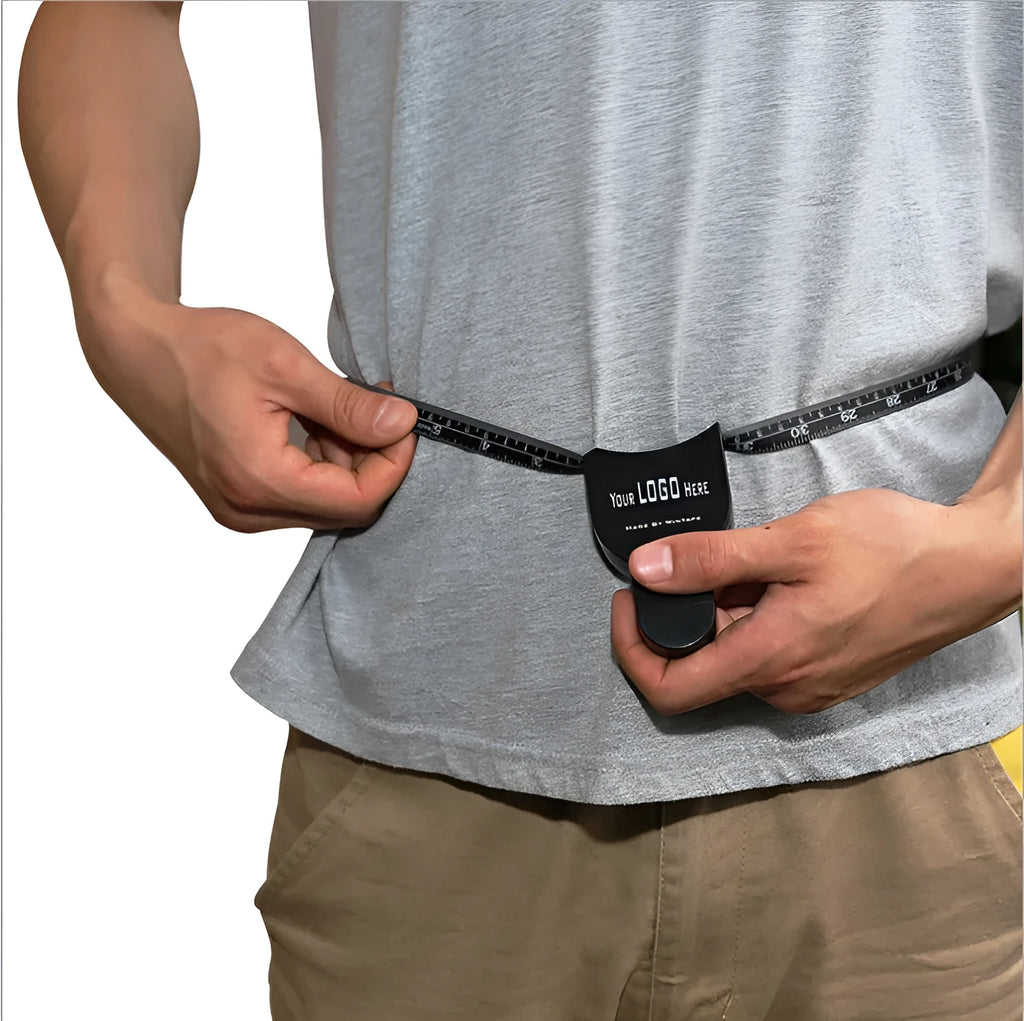 Black ABS plastic body fat caliper instrument for measuring skinfold thickness