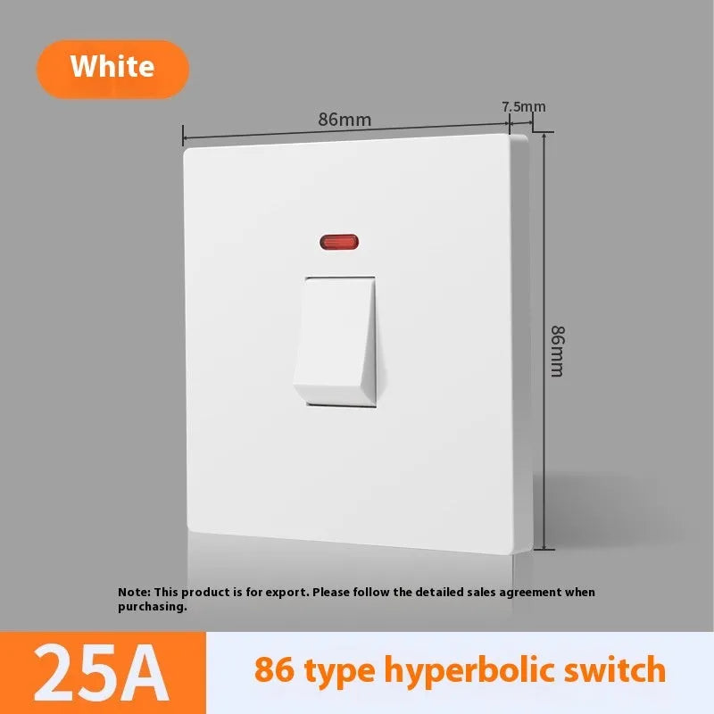 25A 45A 3P water heater switch with light panel in gold grey white colours