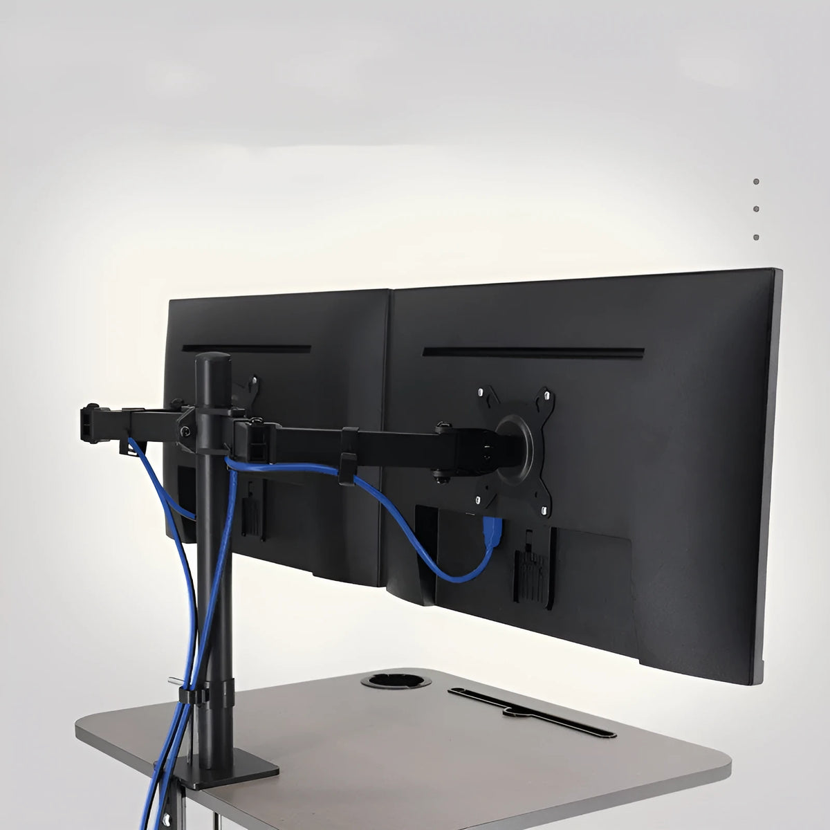 Computer lifting rotating display bracket for monitors 13-32 inches with 9kg capacity