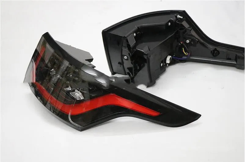 Pair of LED brake light assemblies for car rear bumper replacement, compatible with 2014-2020 models.