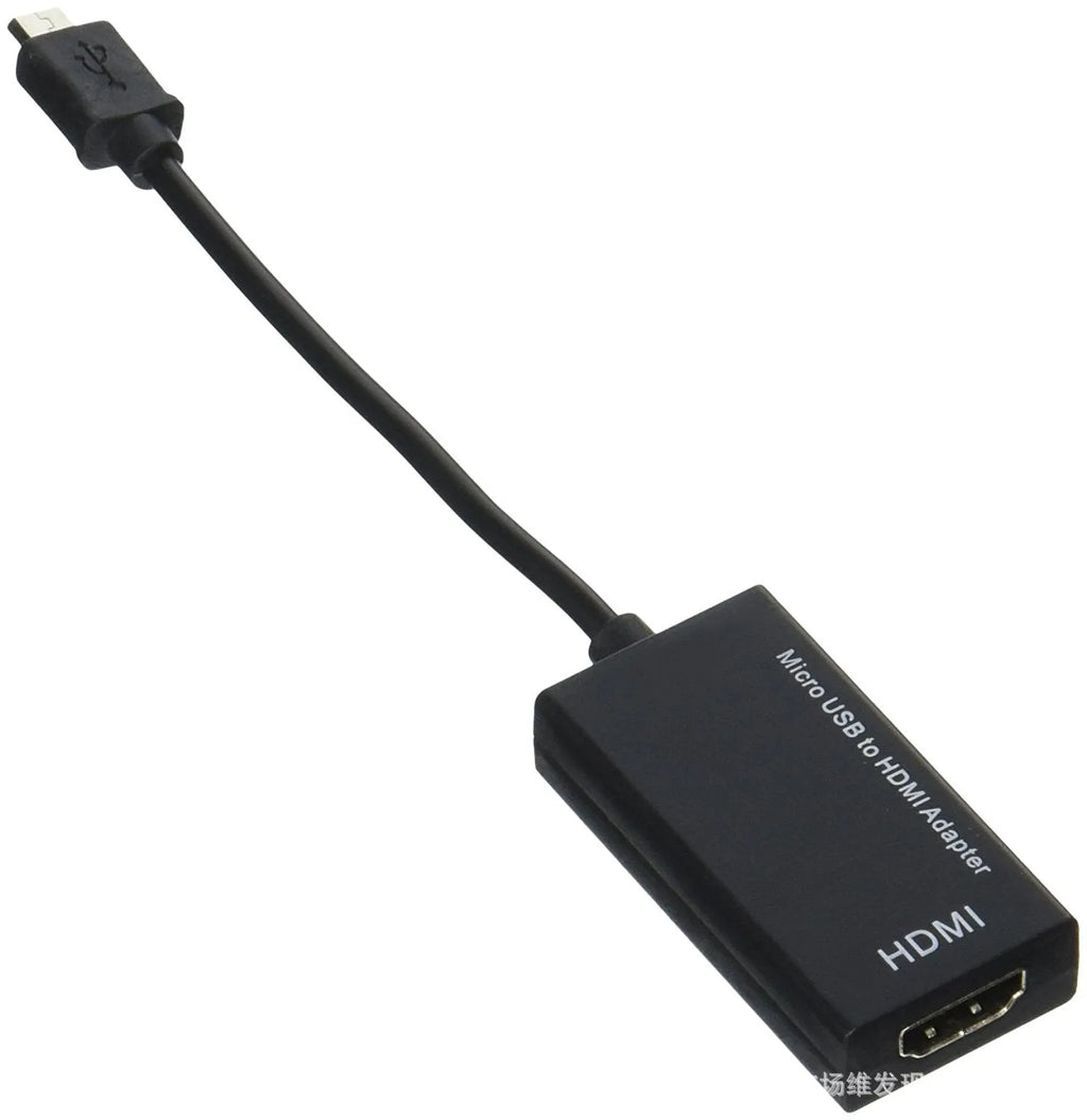 Black HD to HDMI adapter cable for connecting handheld devices to television displays