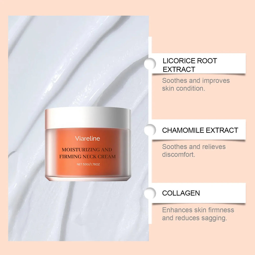 Daily neck contour moisturising cream 50g jar with compact 6.3cm packaging dimensions