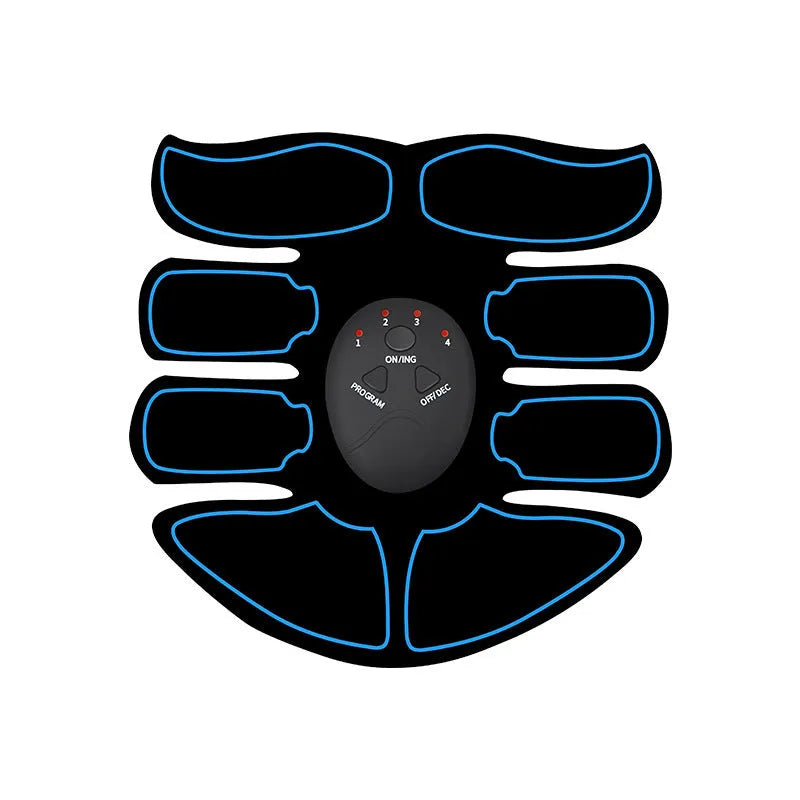 Digital display abdominal muscle trainer patch with charging port and three adhesive patches