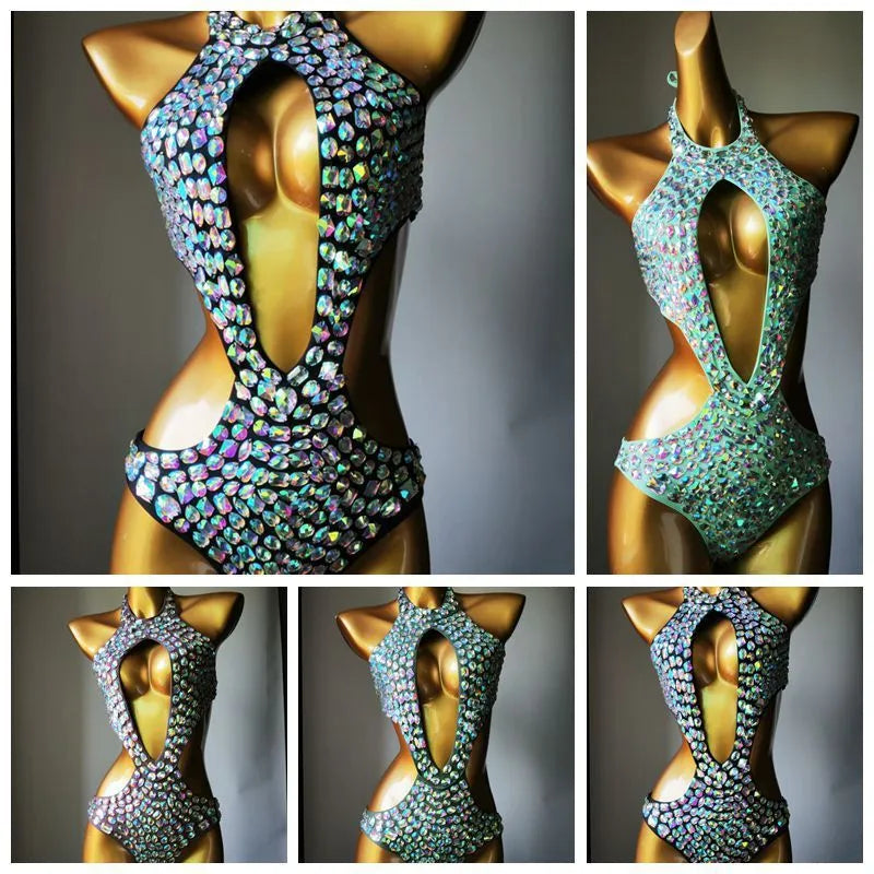Women's one-piece mesh diamond pattern swimsuit in nylon fabric with polyester lining
