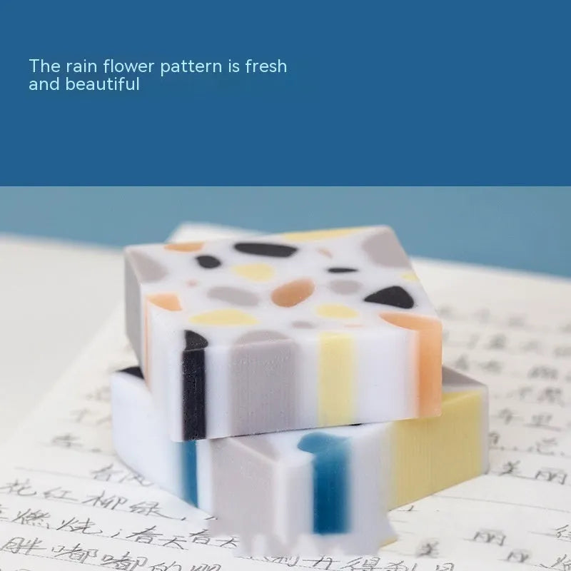 Brick-shaped super clean traceless rubber eraser for student pencil work