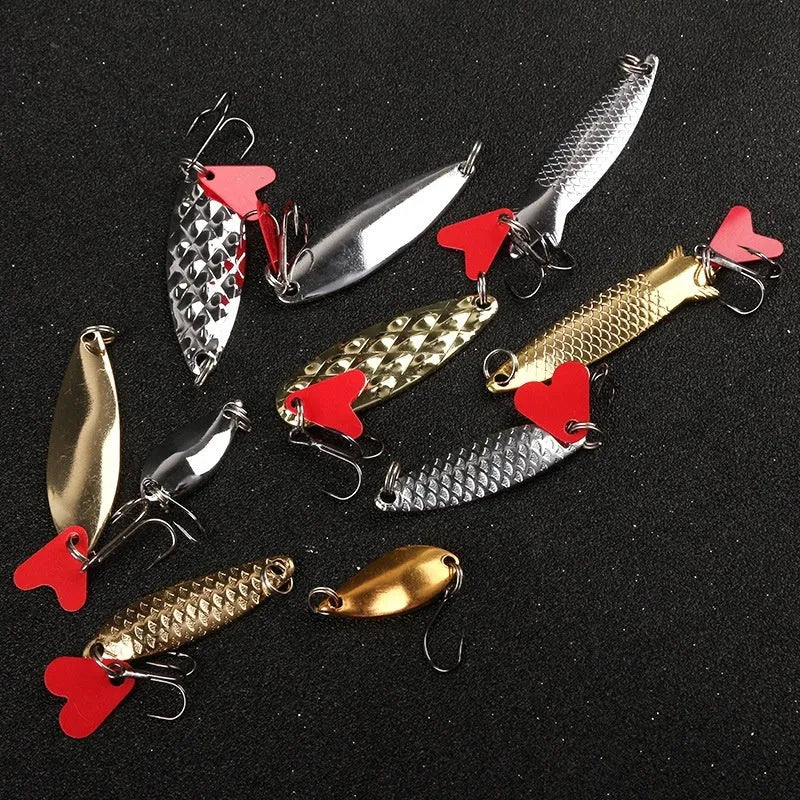 Fishing lure metal sequin sets in 11, 21 and 36 piece packages for bait customisation