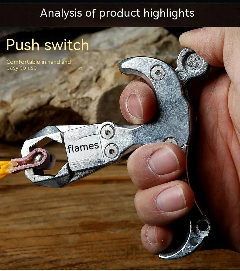 Alloy archery release aid showing two-axis harpoon clip mechanism for bowstring engagement