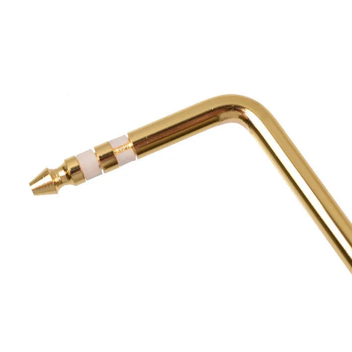 Direct plug-in guitar tremolo arm in black, blue, gold, and silver metal finishes