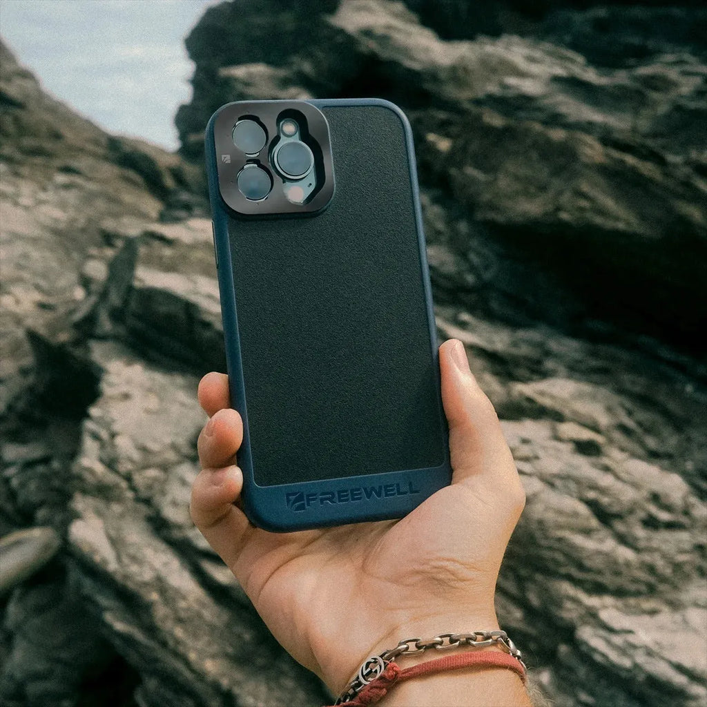 Black universal phone case compatible with iPhone 13 Pro, 14 Pro, and 15 Pro series models.