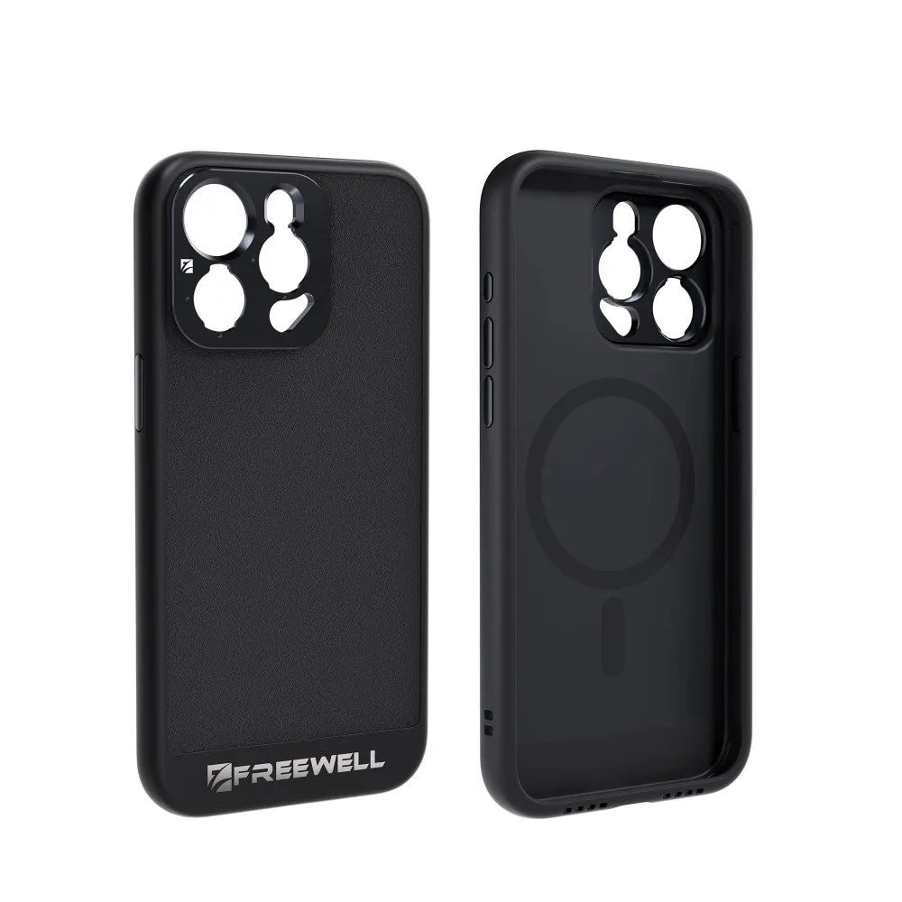 Black universal phone case compatible with iPhone 13 Pro, 14 Pro, and 15 Pro series models.