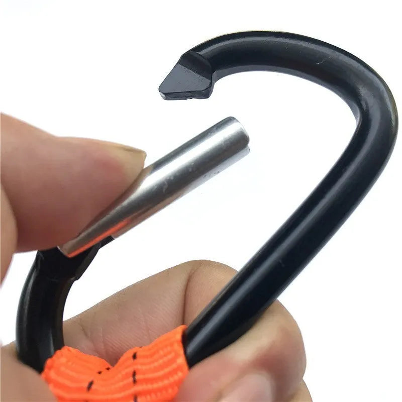 Orange fishing rod safety rope measuring 90cm with connection clips for fall protection