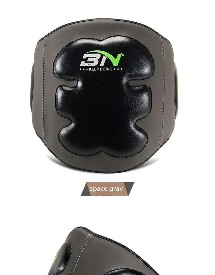 Dark grey Sanda boxing breast protection target with thickened foam for waist safety