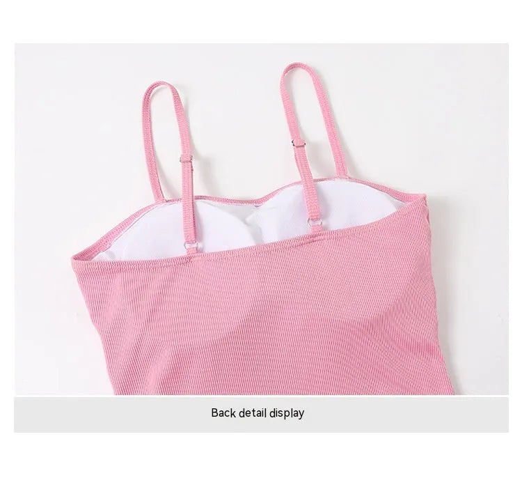 Women's long sleeve one-piece swimsuit in polyester fabric available in pink and black colours