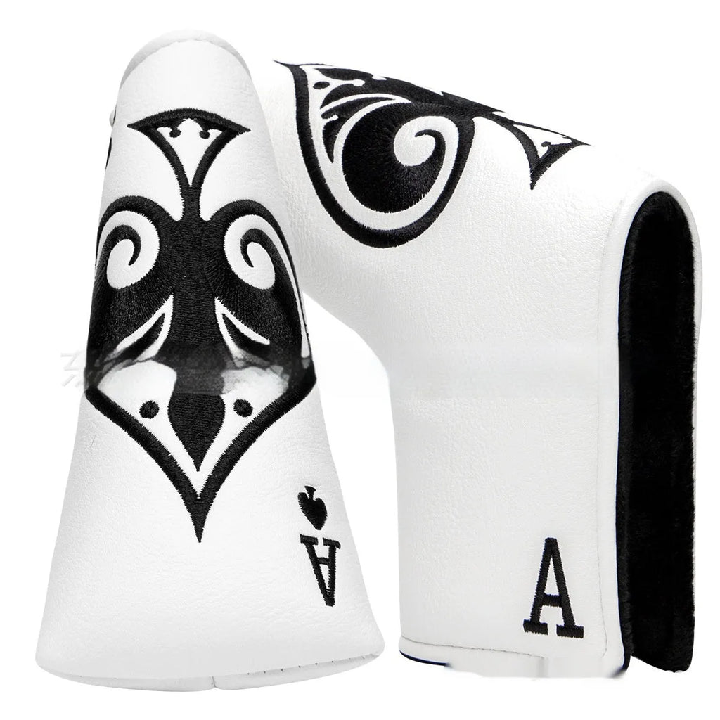 Golf putter sleeve in PU material for clubhead protection and bag organisation