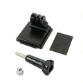 Black aluminium alloy helmet extension rod with quick release bracket for GoPro Hero 3 and 4 cameras.