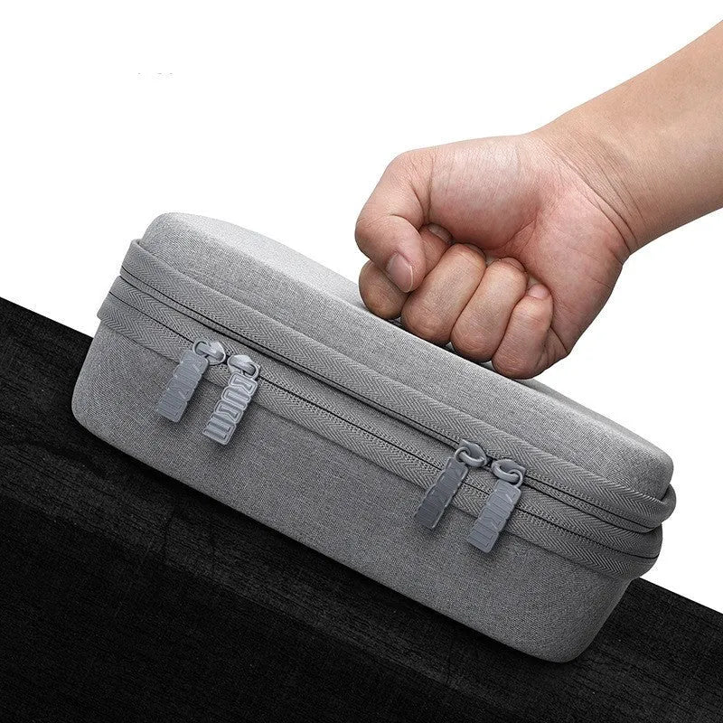 Black EVA digital storage bag for headphones and cables with internal organisers