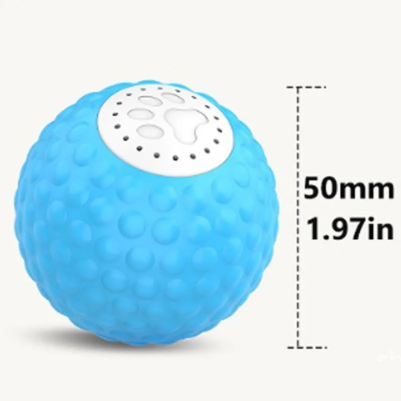 Remote control electronic cat toy with rolling ball, sound features and laser pointer on floor