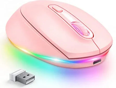24g wireless optical mouse in various colours with USB charging cable