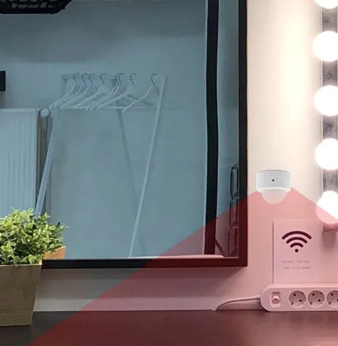 White infrared body sensor with 120-degree detection angle and ZigBee 3.0 connectivity