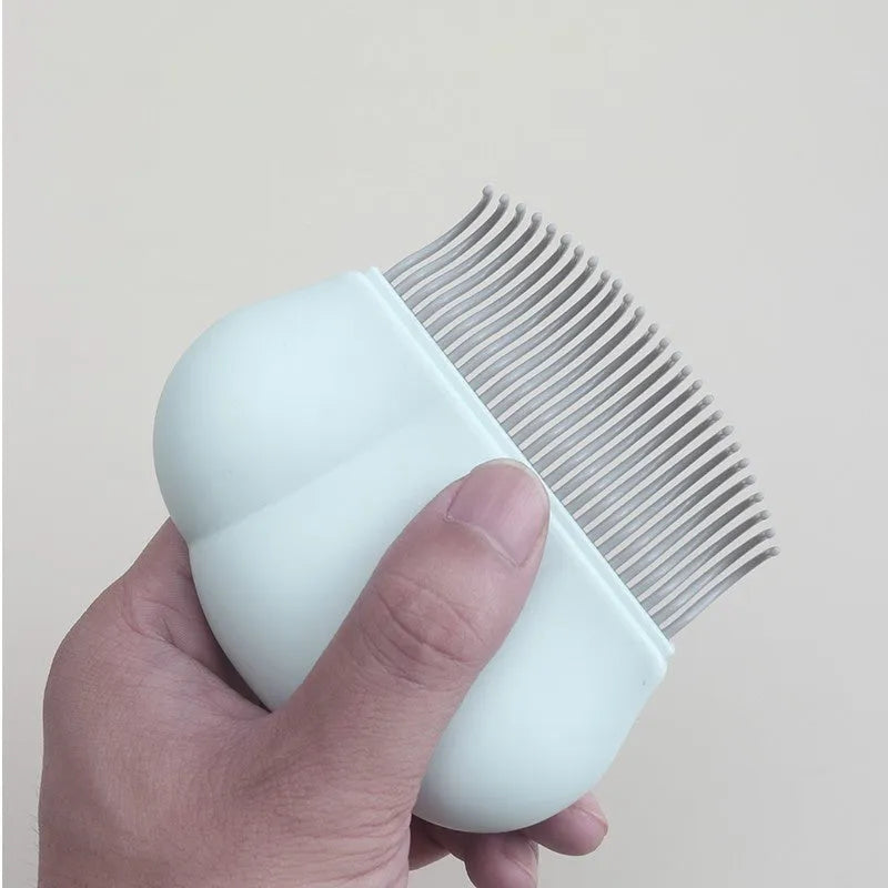 Blue Paw Soft deshedding brush grooming tool for dogs and cats on a white background