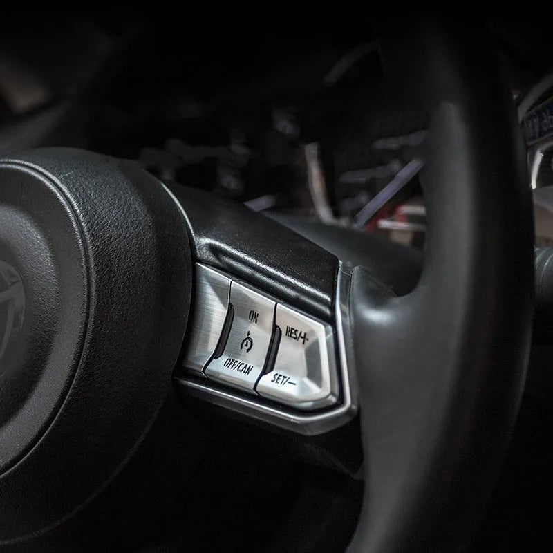 Aluminium alloy steering wheel decorative stickers in multiple colours for Mazda and Honda vehicles